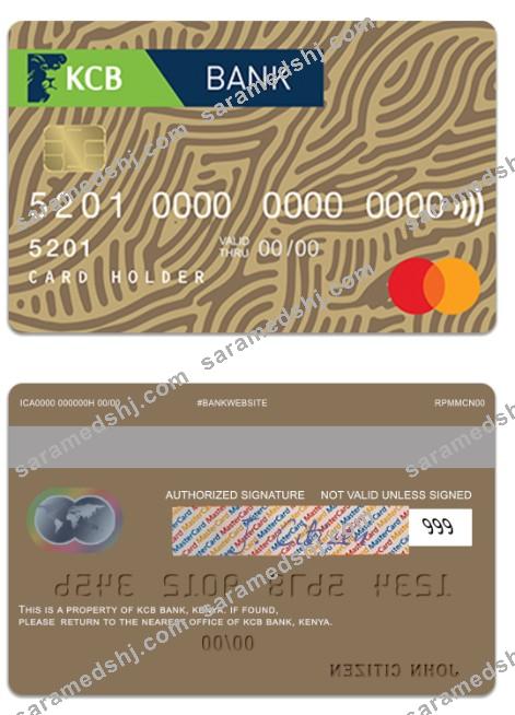 Kenya KCB Bank gold mastercard